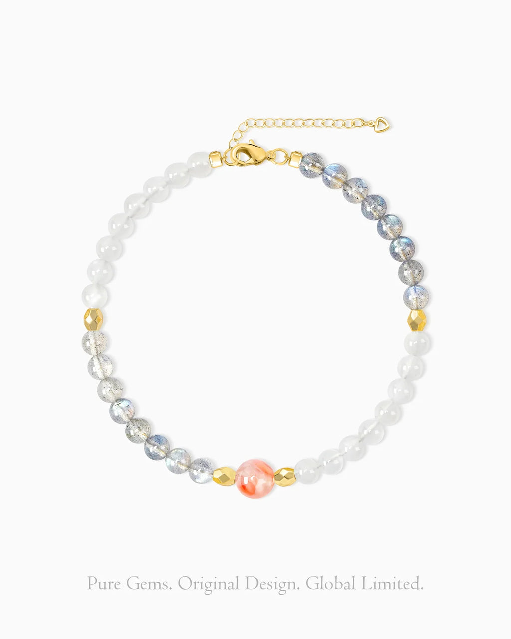 Moonstone Clear Quartz Gold Necklace & Bracelet Set – Purity & New Beginnings