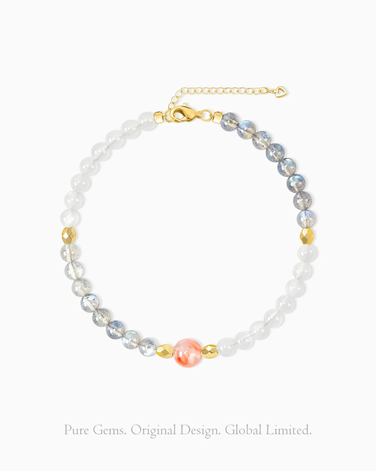 Moonstone Clear Quartz Gold Necklace & Bracelet Set – Purity & New Beginnings