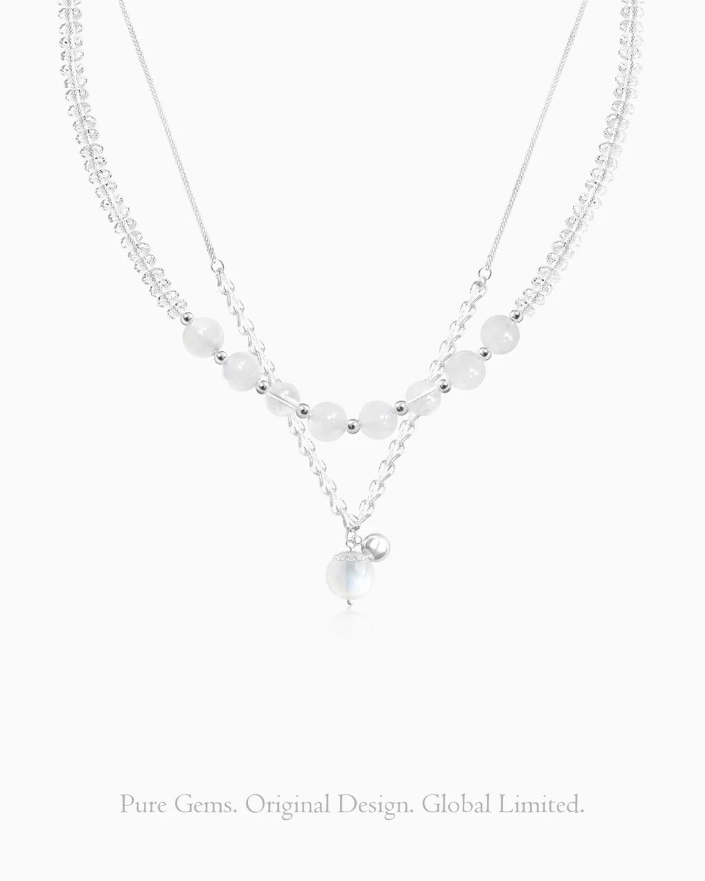 Moonstone Beaded Necklace Set