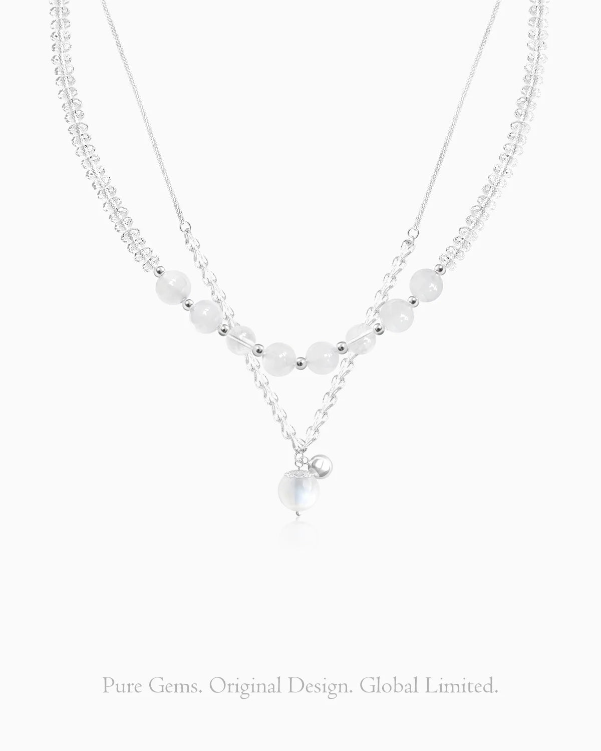 Moonstone Beaded Necklace Set