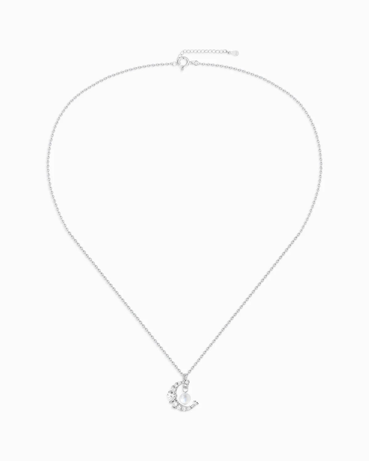 moonstone crescent pendant necklace | June Birthstone Jewelry