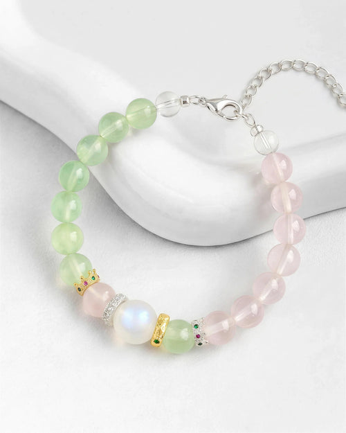 Aventurine and Rose Quartz Beaded Bracelet