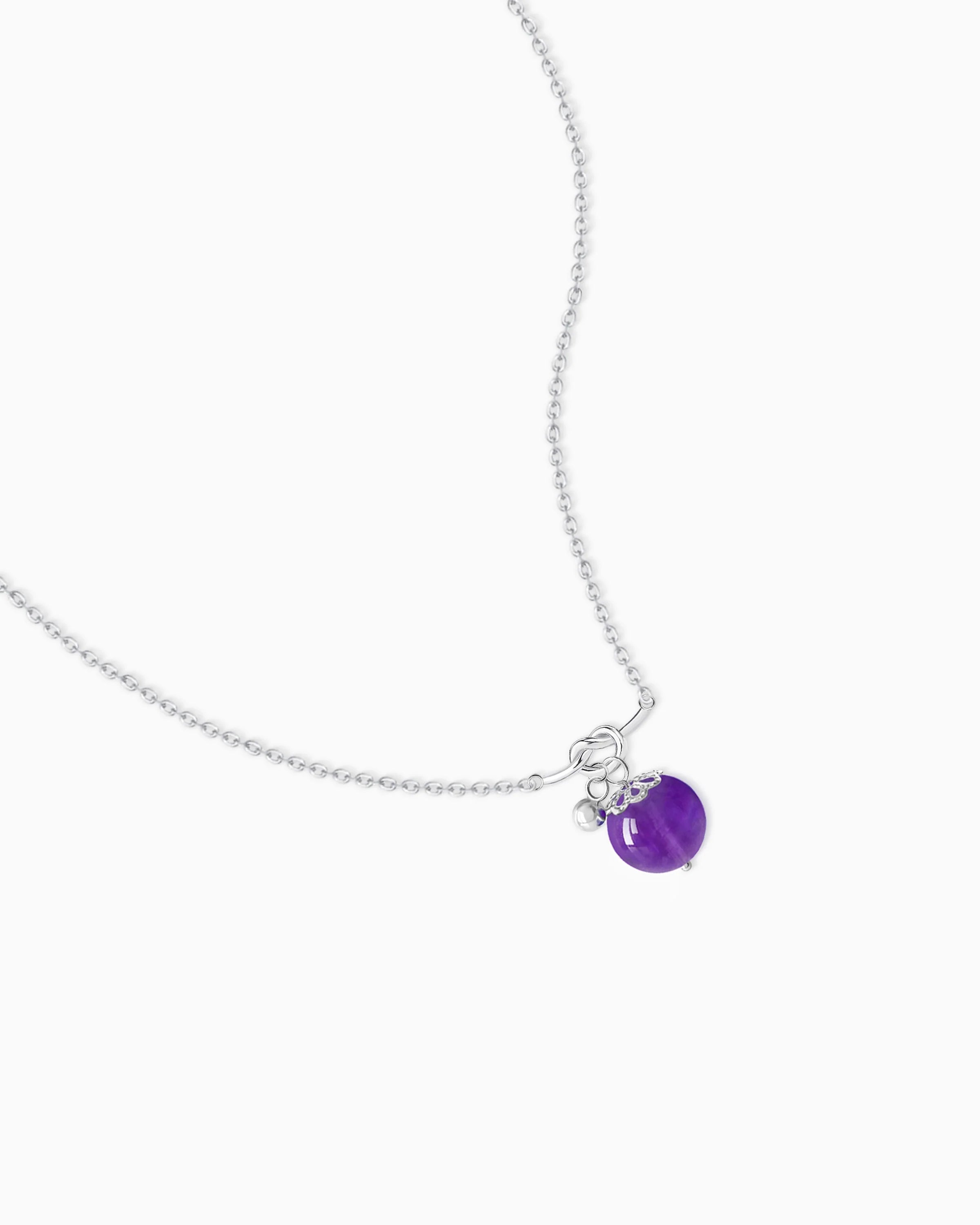purple amethyst necklace detail