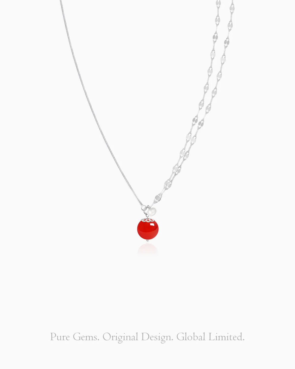 red agate pendant necklace