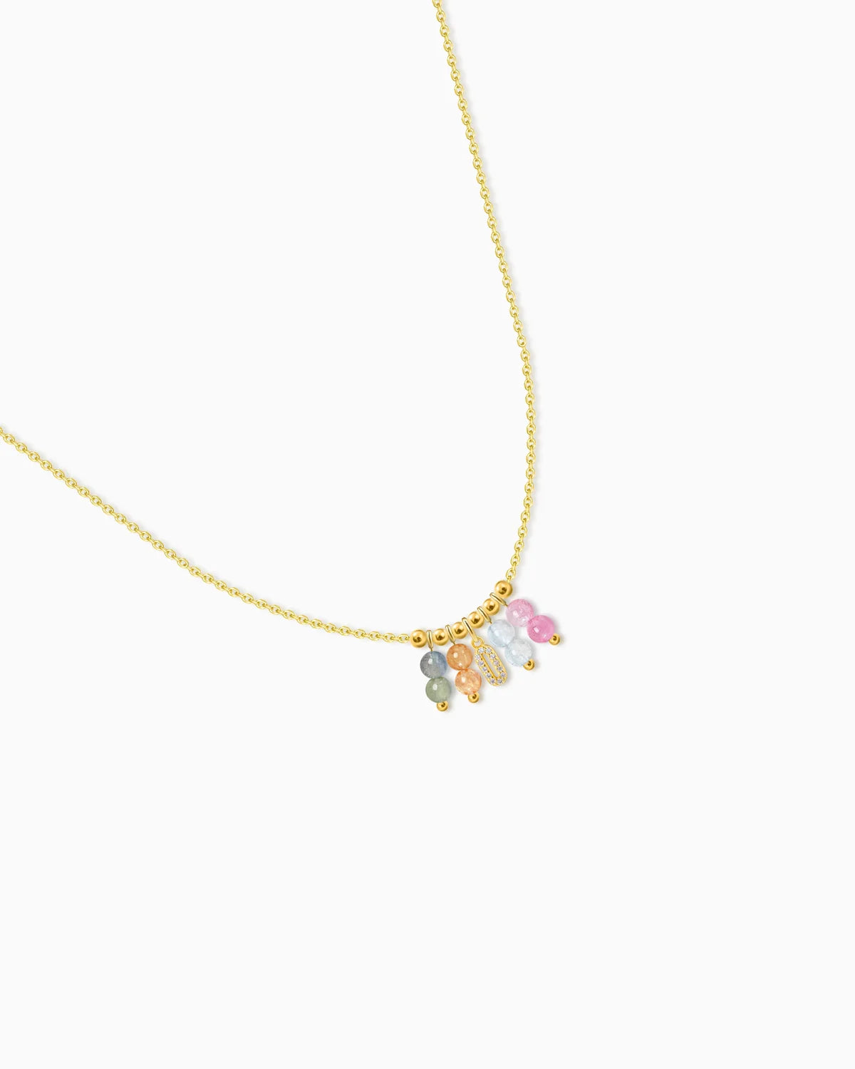 tourmaline charm necklace details