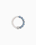 white moonstone & pearl beaded ring